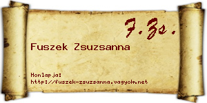 Fuszek Zsuzsanna névjegykártya